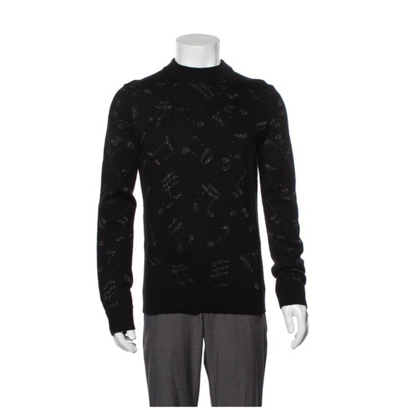 Saint Laurent Musical Note Jacquard Mohair Swtr - Picture 3 of 13